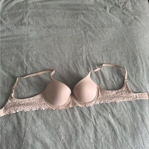 Aerie Floral Lace Beige Bra